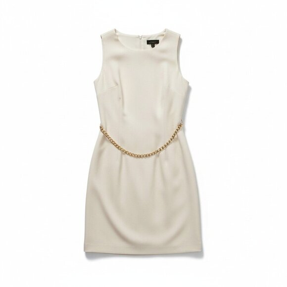 Donna Karan Dresses & Skirts - Donna Karan Sleeveless Midi Dress w/ Chain Belt | Size 12 | NWOT